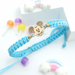 Brățară cu figurina șoricel desene animate din aur 14k - Img 3