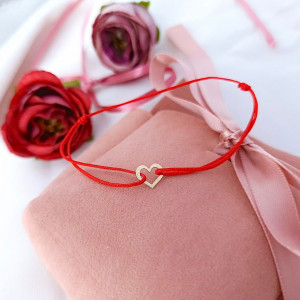 Bratara Inimioara Contur Clasic Collection din aur 14k - Img 2