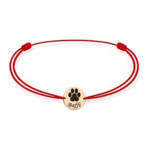 Brățară Paw Print cu bănuț de 10mm din Aur 14K