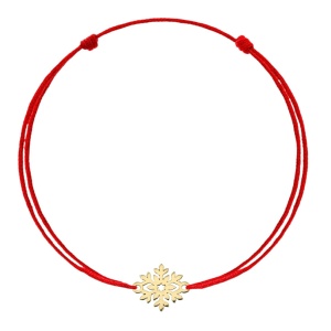 Brățară Let it Snow cu fulg de nea din AUR 14K - Img 2