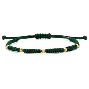 Brățara Snake cu Șnur și Bile din AUR 14K