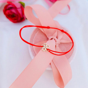 Bratara Floare din aur 14k - Img 3