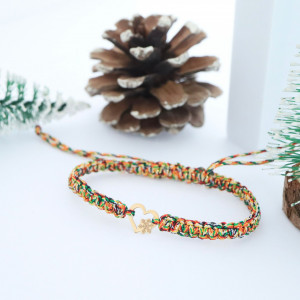 Bratara Heart Collection inimioara cu fulg de nea din aur 14k - Img 3