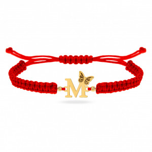 Brățară Inițială Butterfly din aur 14K