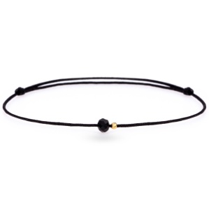 Bratara Prieteniei cu snur si cristal de 4mm + biluta 2mm din aur 14k - Img 9