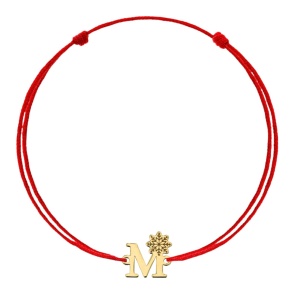 Brățară Snow Letter cu inițială din AUR 14K - Img 3