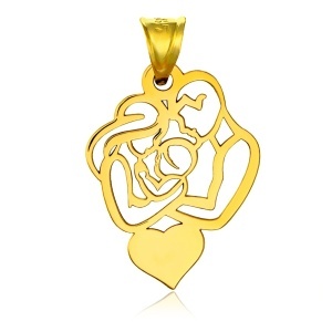 Pandantiv din aur 14k - model familia cu 1-3 copii personalizabili - Img 5