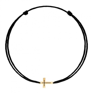 Brățară cu șnur și cruciuliță cu insertie - Little Collection