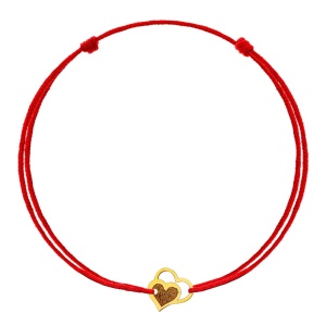 Bratara Double Hearts din AUR 14K