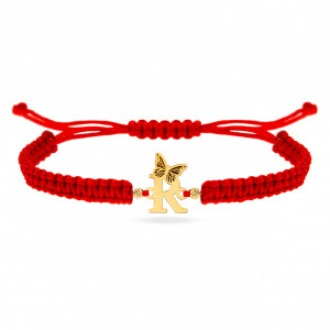 Brățară Inițială Butterfly din aur 14K - Img 4
