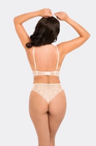 pure cotton дамски бикини 193 чист памук бразилиани с дантела - Img 4