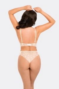 pure cotton дамски бикини 193 чист памук бразилиани с дантела - Img 4