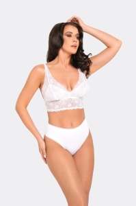 pure cotton дамски бикини 193 чист памук бразилиани с дантела - Img 5