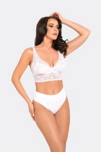 pure cotton дамски бикини 193 чист памук бразилиани с дантела - Img 5