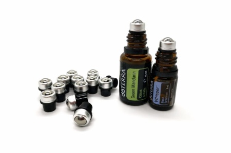 Cap metalic rollon 5 ml / 15 ml + capac potrivit - set 5 bucati - Img 2