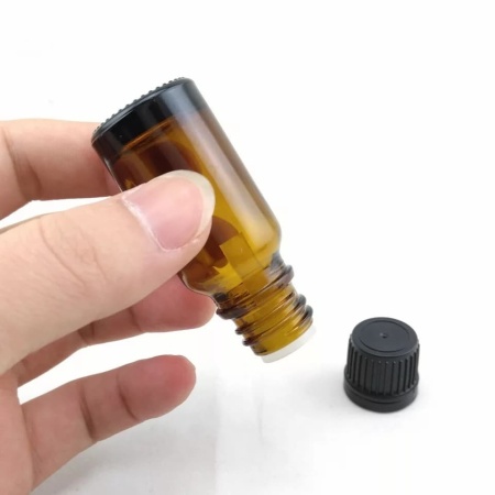 Recipient cu picurator din sticla bruna 5 ml - set 5 bucati - Img 3