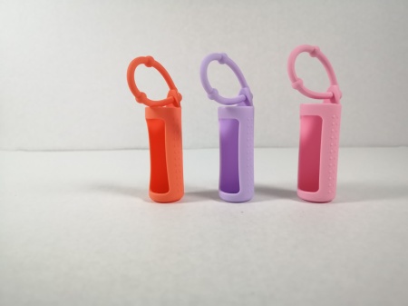 Protectii colorate din silicon pentru sticlute 10 ml -ROZ/LILA/ORANGE - Img 2