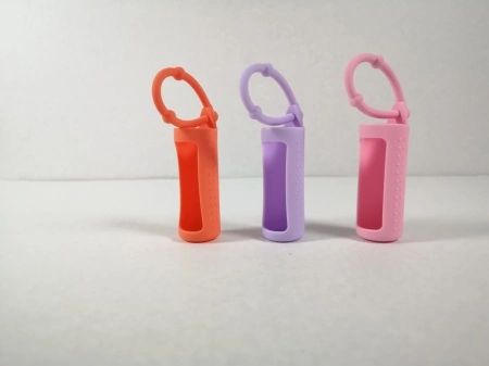 Protectii colorate din silicon pentru sticlute 10 ml -ROZ/LILA/ORANGE - Img 2