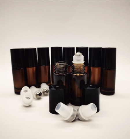 Recipiente roll-on din sticla bruna de 5ml - SET 10 bucati - Img 3