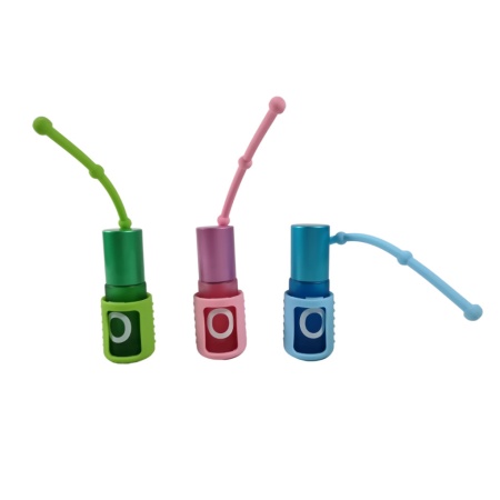 Protectii colorate din silicon pentru sticlute 5 ml - VERDE/ROZ/BLEU