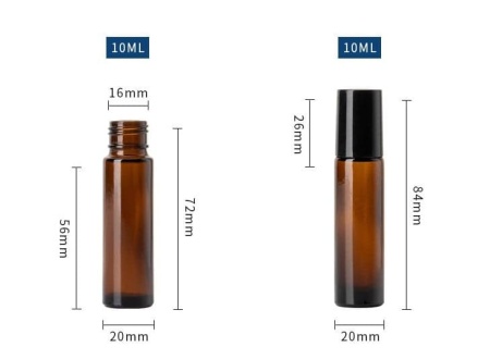 Recipiente roll-on din sticla bruna 10ml - SET 5 bucati - Img 3