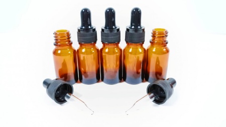 Recipiente cu pipeta din sticla bruna 10ml - SET 5 bucati - Img 2
