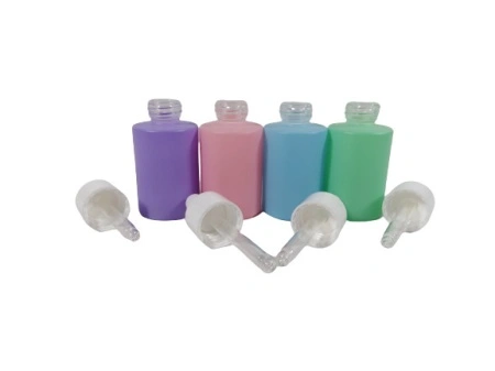 Recipiente sticla color pastel 30 ml cu pipeta - set 4 buc - Img 3