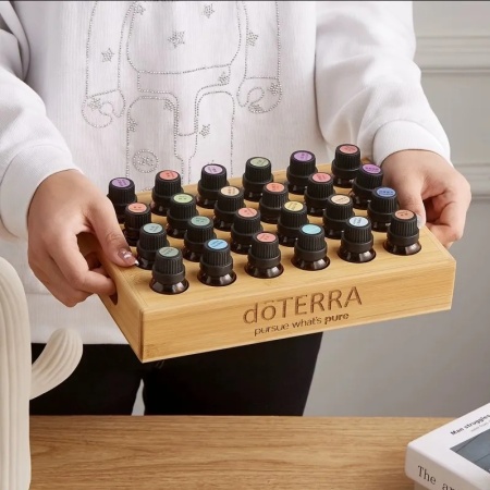 Suport doTERRA din Bambus pentru 24 sticlute de 15 ml - Img 5