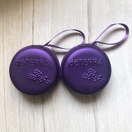 Borseta rotunda doterra pentru 12 sticlute de 1 ml, 2 ml, cu organizator de transport cu fermoar - Img 6