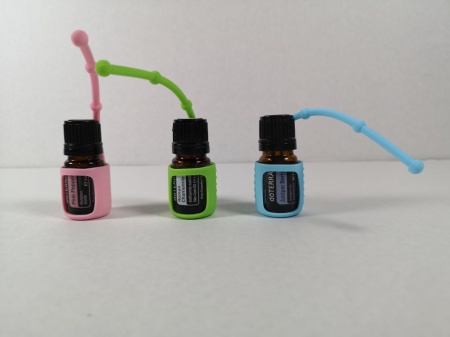 Protectii colorate din silicon pentru sticlute 5 ml - VERDE/ROZ/BLEU - Img 6