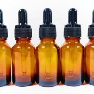 Recipient din sticla bruna cu pipeta 15ml - set de 5 bucati - Img 2