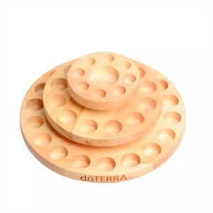 Suport rotativ doTERRA din lemn de bambus - 39 sticlute