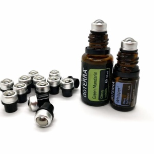 Cap metalic rollon 5 ml / 15 ml + capac potrivit - set 5 bucati - Img 2