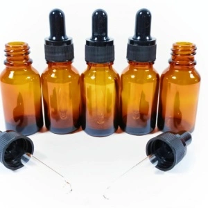 Recipient din sticla bruna cu pipeta 15ml - set de 5 bucati - Img 4