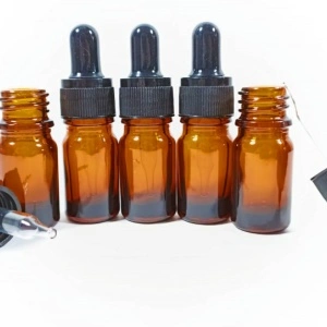 Recipient din sticla bruna cu pipeta 5ml - set de 5 bucati - Img 3