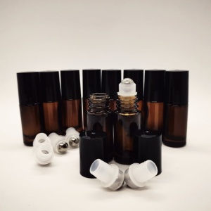 Recipiente roll-on din sticla bruna de 5ml - SET 10 bucati - Img 3