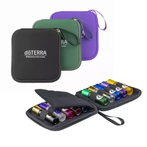 Borseta/organizator doTERRA pentru 10 sticlute roll-on, spray