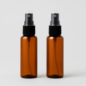 Recipient 30 ml din sticla bruna cu capac tip spray - SET 2 buc.