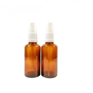 Recipient 50 ml din sticla bruna cu capac tip spray - SET 2 buc.