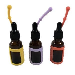 Protectii colorate din silicon pentru sticlute 15 ml GALBEN/LILA/ORANGE - Img 5