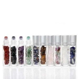 Recipiente roll-on cu cristale si pietre semipretioase 10 ml - KIT 10 bucati
