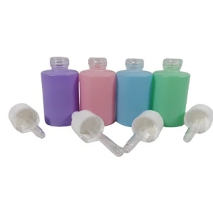 Recipiente sticla color pastel 30 ml cu pipeta - set 4 buc - Img 3
