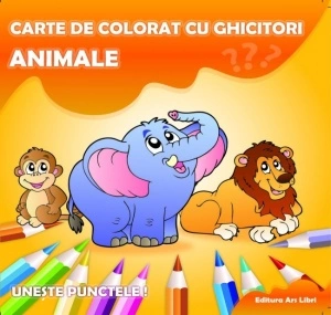 Carte de colorat cu ghicitori - Animale