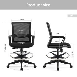 Ergodynamic Emma-High: Scaunul Înalt, Ergonomic și Versatil pentru Birourile Moderne