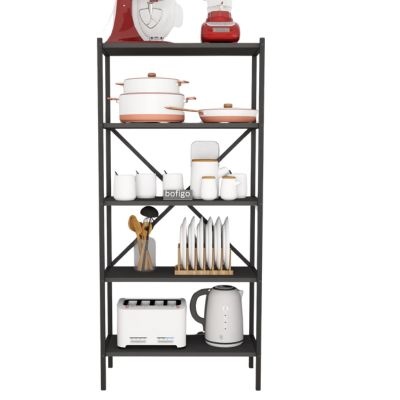 Biblioteca metalica cu 5 rafturi - culoare Antracit, 158x66x35 - 1 | YEO