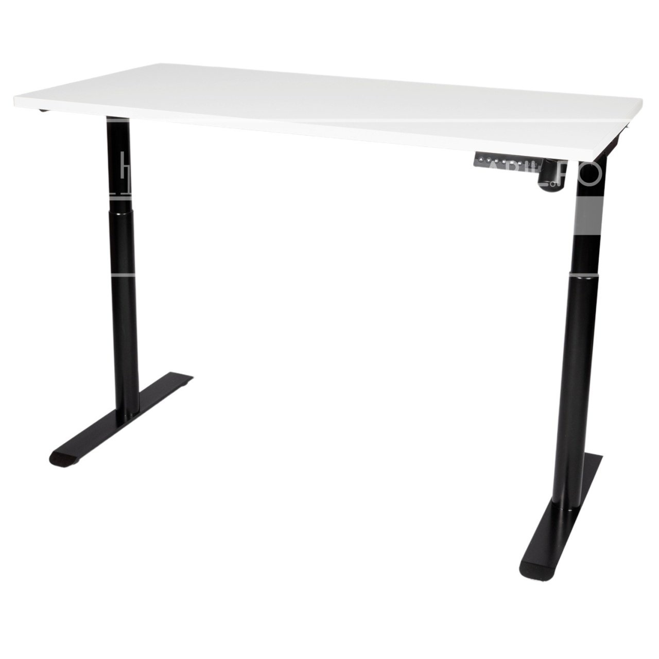 Birou reglabil electric TerrA3 s BLACK - profil pătrat , 1 motor, cadrul negru (Dimensiune blat: 137x67 cm, Culoare blat: Alb 25mm) - 3 | YEO