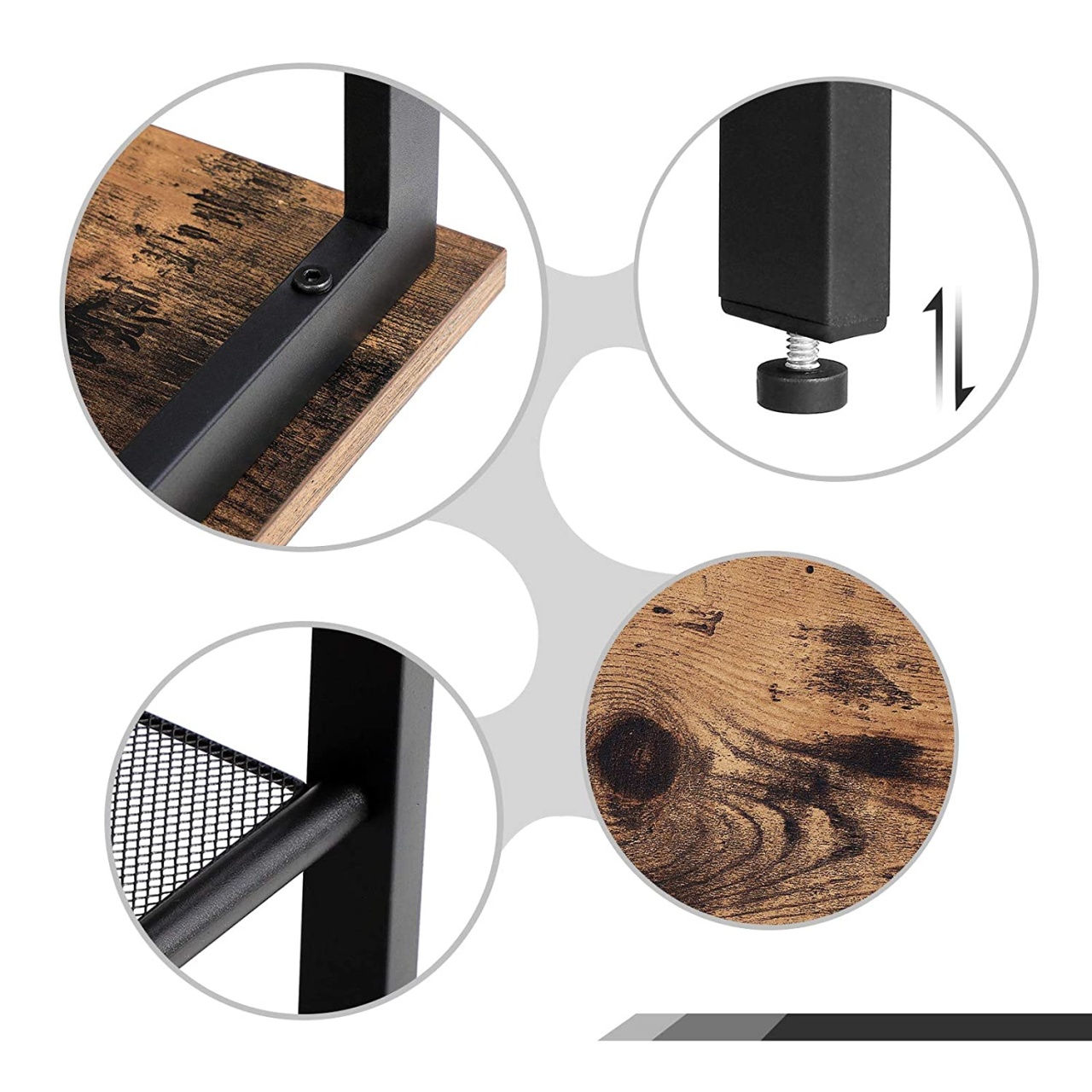 Set de doua etajere mici, VASAGLE, 40 x 40 x 50 cm, Maro LET24X - 3 | YEO