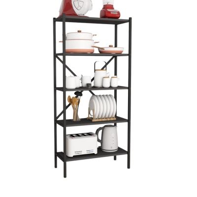 Biblioteca metalica cu 5 rafturi - culoare Antracit, 158x66x35 - 2 | YEO