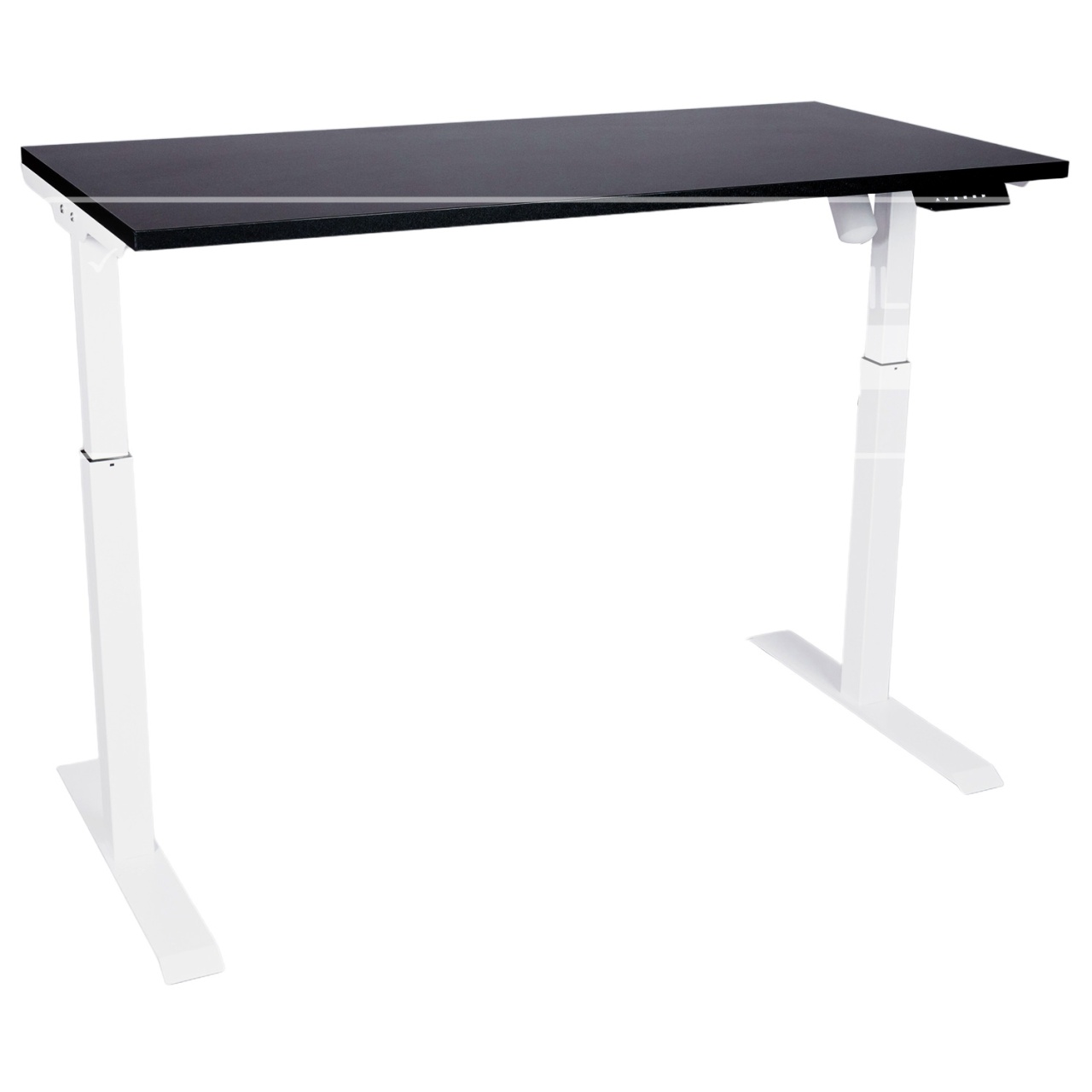 Birou reglabil electric TerrA3 s WHITE - profil pătrat, cadrul alb (Dimensiune blat: 120x60 cm, Culoare blat: Negru 25mm) - 3 | YEO