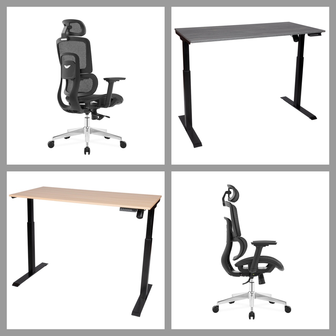 Pachet Birou reglabil TerrA3 BLACK + Scaun Gary Black (Copy 1)